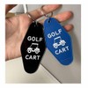 Lemua Golf Cart Keychain - Plastic Motel Style Key Ring