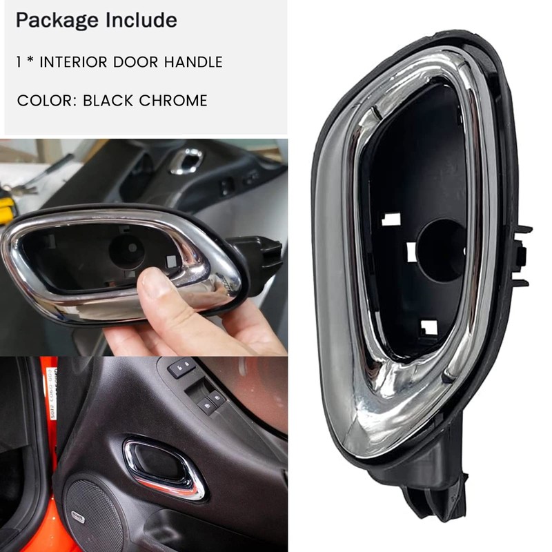 E-Vniko Front Right Door Handle Chrome Compatible for Chevy Camaro