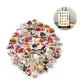 Pack of 120 Mushroom Stickers, Colourful Mushroom Sticker Set, Waterproof Vinyl Stickers, Cute Mushroom Stickers, Cute Cartoon Mushroom, Waterproof Stickers, for Children, Teenagers, Adults