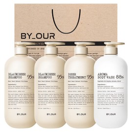 Buyour beer yeast shampoo 2p + treatment + body wash gift set, 1 set / 바이아우어 맥주효모 샴푸 2p + 트리트먼트 + 바디워시 선물세트, 1세트