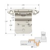 50 Pack (25 Pairs) 3/8 Inch Insert Kitchen Cabinet Hinges,
