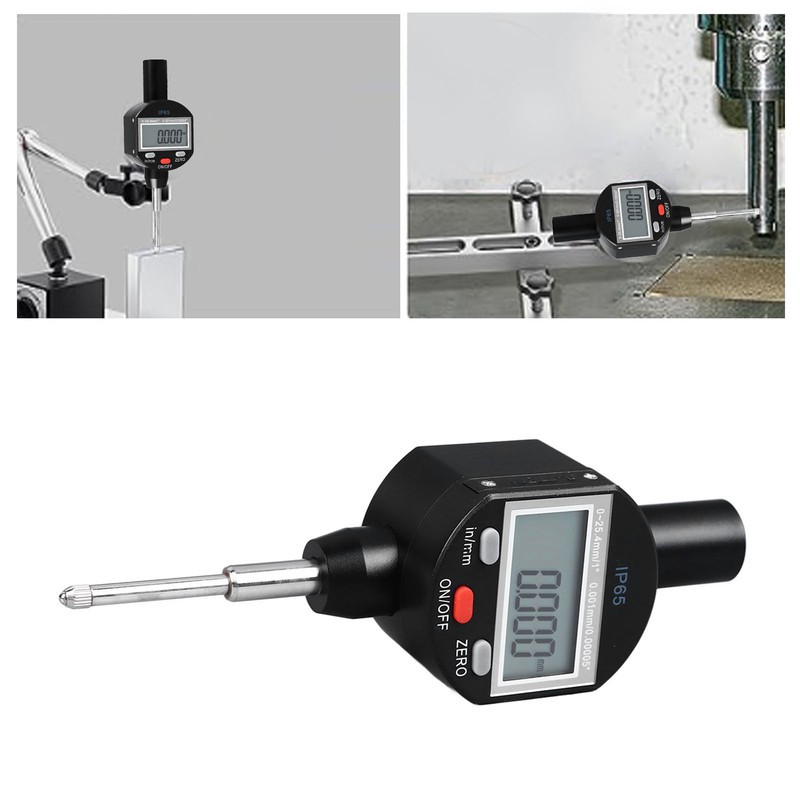 Dial Indicator Digital Display 0.00005in/0.001mm Resolution 0 to 25.4mm Range