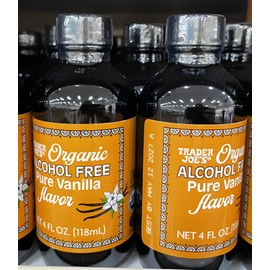 Trader Joe's 2 PACKS Trader Joe's Organic Pure Vanilla Flavor Alcohol Free 4 fl oz