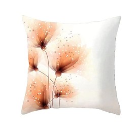 The Crafty Owl Pastel Look Abstract Flower Pillow Covers 18" X 18" (Style 2)