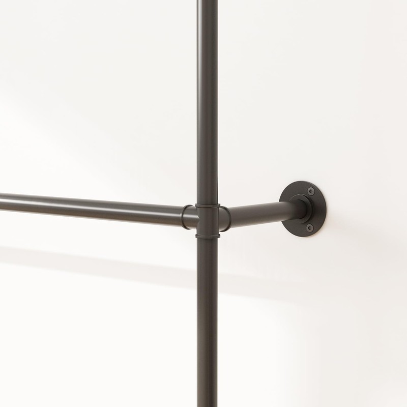 ORSENIGO Industrial Pipe Clothing Rack, Heavy Duty Metal Clothes Rack