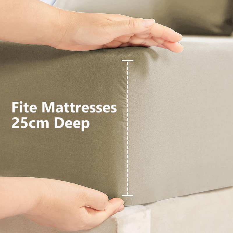 AR Ware Fitted Bed Sheet Microfibre 25cm Depth Super Soft
