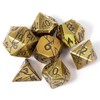 DND Metal Dice - Cracked Lightning Metal - Polyhedral Set