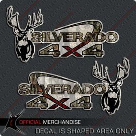 Aftershock Silverado 4x4 Whitetail Deer Truck Sticker Decal Camouflage Camo