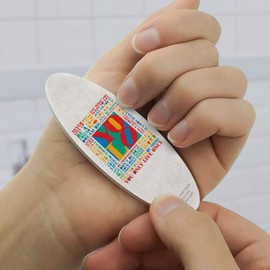 You Only Live Once Inspirational Double-Sided Oval Nail File Emery Board Set 4 Pack