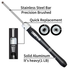 DEEFIINE Carbide Wood Lathe Turning Tools, Quick Replacement Turning Tools Kit, Full Size Rougher And Finisher Swan Neck Hollowing Tools For Woodturning(7pcs black)