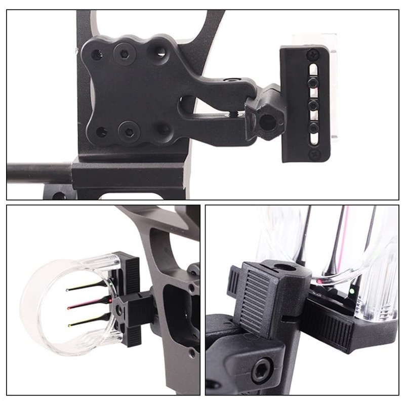 MiOYOOW Compound Bow Visor, Micro Adjustable 3 Pin Bow Visor