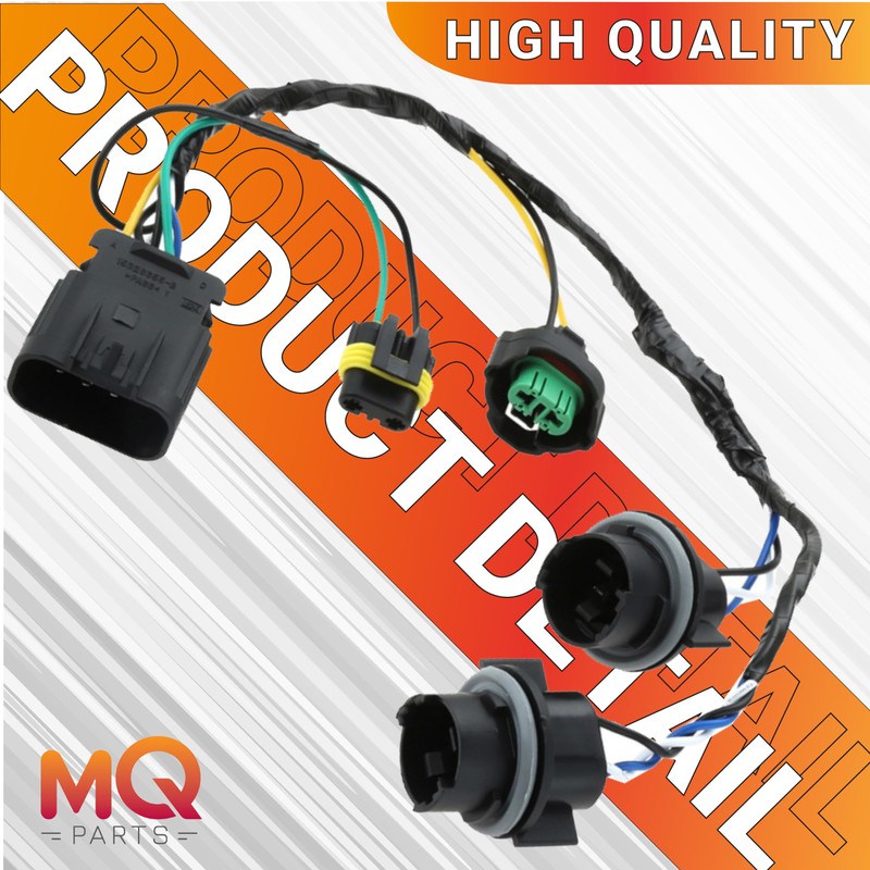 MQparts 645-745 Headlight Wiring Harness Socket Compatible with Silverado 1500