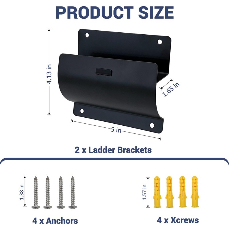 Happyiren Ladder Hooks for Garage Storage, Heavy Duty Ladder Bracket