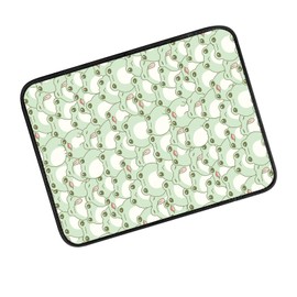 AFYEWKC Car Center Console Cover, Universal Soft Large Neoprene Auto Armrest Seat Box Cover, Funny Car Decor Accessories Fit for Most Cars, Vehicles, SUVs Cute Green Frog