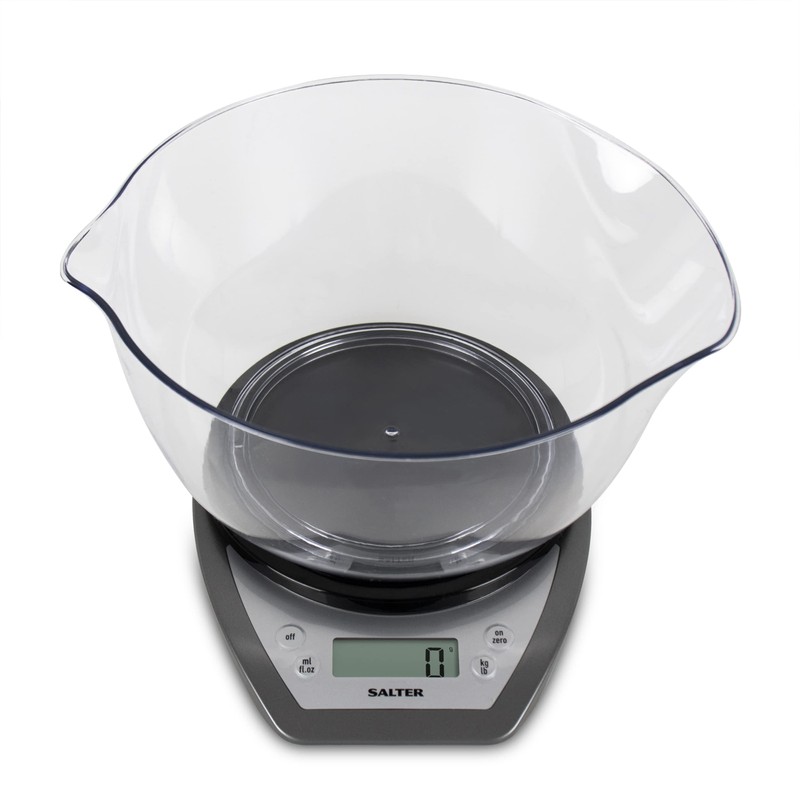 Salter Digital Kitchen Scale With Bowl- 2L Dishwasher Safe Mixing