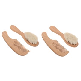 Totority 2sets Hair Brush Bathing Brush Gentle Scalp Cleaning Grooming Tools for Newborns Soft Bristles for Comfortable Bath for Parents