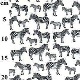 Rose & Hubble Children's Fabric Zebra Animal Designs 100% Cotton Poplin Fabric 44'' Wide Craft Fabric Material Ideal for Nursery Quilting, Clothing