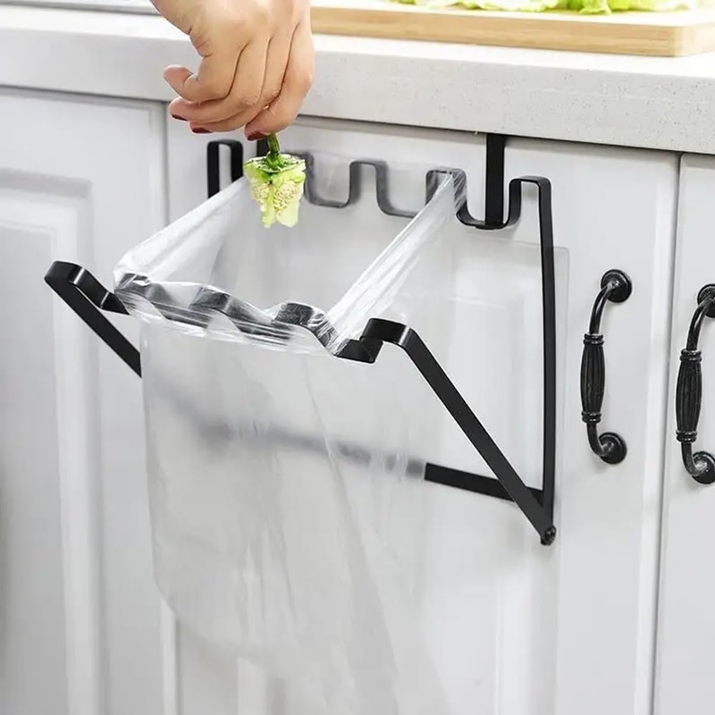 AIMALL 2 PCS Adjustable Wall-Mounted Garbage Bag Holder, Space-Saving Kitchen