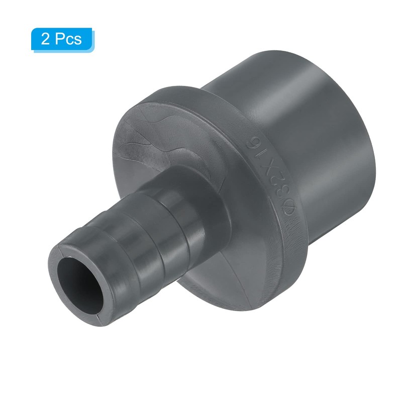 PATIKIL UPVC Reducer Pipe Fitting 32mm OD 16mm Barbed, 2