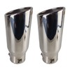 NETAMI Universal Exhaust Tip Stainless Steel Resonated Chrome Polish Bolt-on