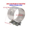 Elifecenter 3 Inch Exhaust Clamp, Lap Joint Band Clamp Stainless