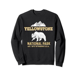 Yellowstone National Park Wyoming Grizzly Bear Sweatshirt