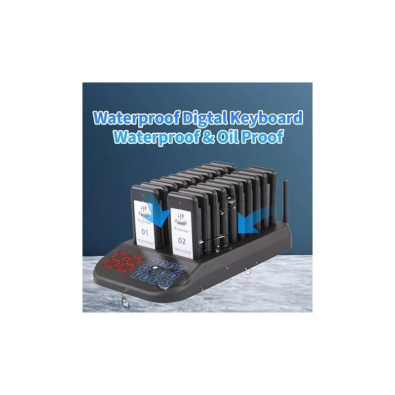 Wireless Restaurant Pager System Calling System Waiting Beepers for Queue