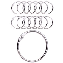 IPEA Metall Duschringe für Duschvorhänge – 12 Stück – Made in Italy – 50 mm Kreisförmiger Ring für Vorhänge, Badezimmer, Zuhause, Ordner, Muster – Metallic Farbe