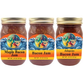 Beachsquatch Bacon (Classic, Jalapeno, Maple) Jams, 20 ounce jars - 3 PACK