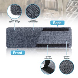 HOMEE RV Step Covers 4 Packs,RV Stair Cover 24"x 7.5",RV Camper Step Covers with Self Adhesive for RV Ladders Trailers Truck Campers Steps Treads,Non-Slip Outdoor RV Step Carpet