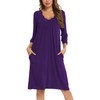 YYA Nightgowns for Women 3/4 Sleeve Sleepwear Lace Comfy Sleep