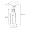 QWORK Lab Gas Washing Bottle Glass 500ML Vacuum Trap –