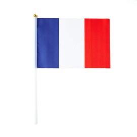France Flag French Flag, Small Mini Handheld France Flags on Stick, Ideal for Party Parades Sports Events Patriotic Festival Decorations