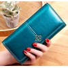 Zazaland Women's Long Wallet, Multi-functional, Leather, Cover, Button, Coin Purse,