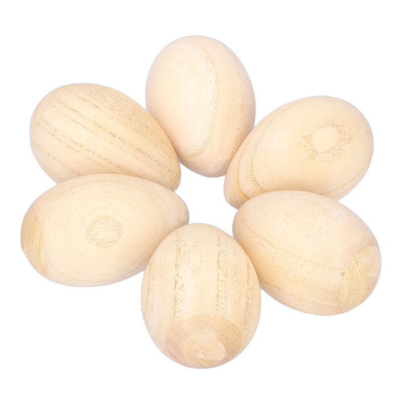 Wood Eggs Shakers Set Natural Wooden Egg Rattle Musical Percussion