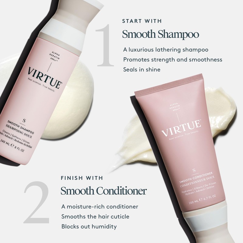 Virtue Smooth Conditioner, Frizz-control, Colour-safe, 60 ml
