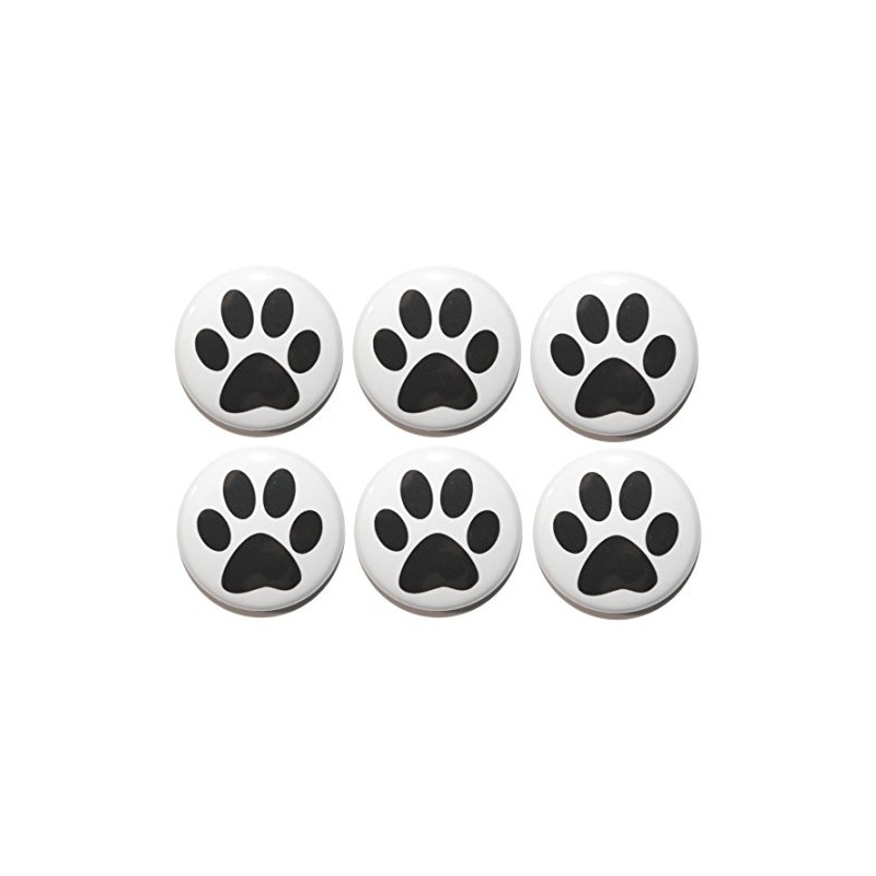 6 or 12 Dog Paw Print Fridge Magnets (25mm) Made