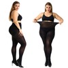 MANZI 2 Pairs 70 Denier Women's Plus Size Tights Stretch