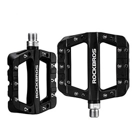 ROCKBROS | Pedales Ultraligeros para Ciclismo BMX, Montaña Y Ruta - Color Negro