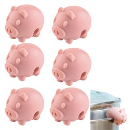 6 Pcs Pot Lid Lifter Silicone Spill Proof Lid Lifter Splash-Proof Steam Release Pan pot lid lifter Kitchen Tool Decoration Pot Lid & Cute Kitchen Accessories (Piggy (color random))