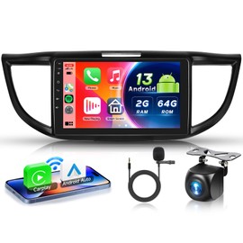2G+64G Android 13 Car Stereo for Car Radio for Honda CRV 2012-2016 with Wireless Carplay Android Auto, 9 Inch Touch Screen Radio Support GPS/WiFi/Bluetooth/FM/SWC/Backup Camera