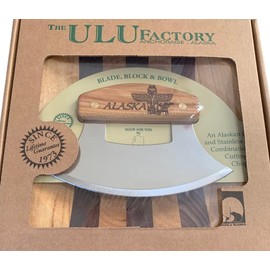 Alaska Ulu Bowl Set Birch Handle Totem Pole Eskimo