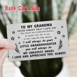 Yobent Grandma Christmas Gifts from Grandchildren, I Love My Grandma Birthday Wallet Card, Grandmother Mothers Day Card from Granddaugher, Best Grandma Present