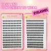 Miz Barn 312PCS Cluster Diy Lash Extensions Individual Lashes Ultra-Large