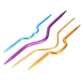 Cable Stitch Holder Set, 9-Piece Stitch Holder and Cable Pins, Aluminium Safety Pin, Brooch Weaving Needle, Mixed Colours, Knitting Tool for DIY