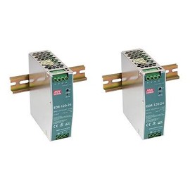 MEAN WELL EDR-120-24 Single Output DIN Rail Power Supply 24V 5 Amp 120W (2)
