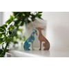 Handmade Mini Resin Whippet/Greyhound Figurines - Set of 2, Decorative