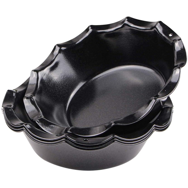 webake Individual Pie Dishes with Ruffled Edge Round Mini Tart