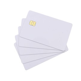 YARONGTECH ISO7816 White Sublimation Printable SLE4442 Blank Smart Contact IC Card (Pack of 5)