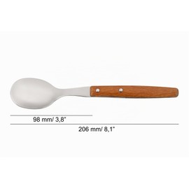 Arcos Coltelleria da Tavola - Cucchiaio Tavola - Acciaio Inossidabile 18/10 e 205 mm - Manico Legno Compresso Colore Marrone